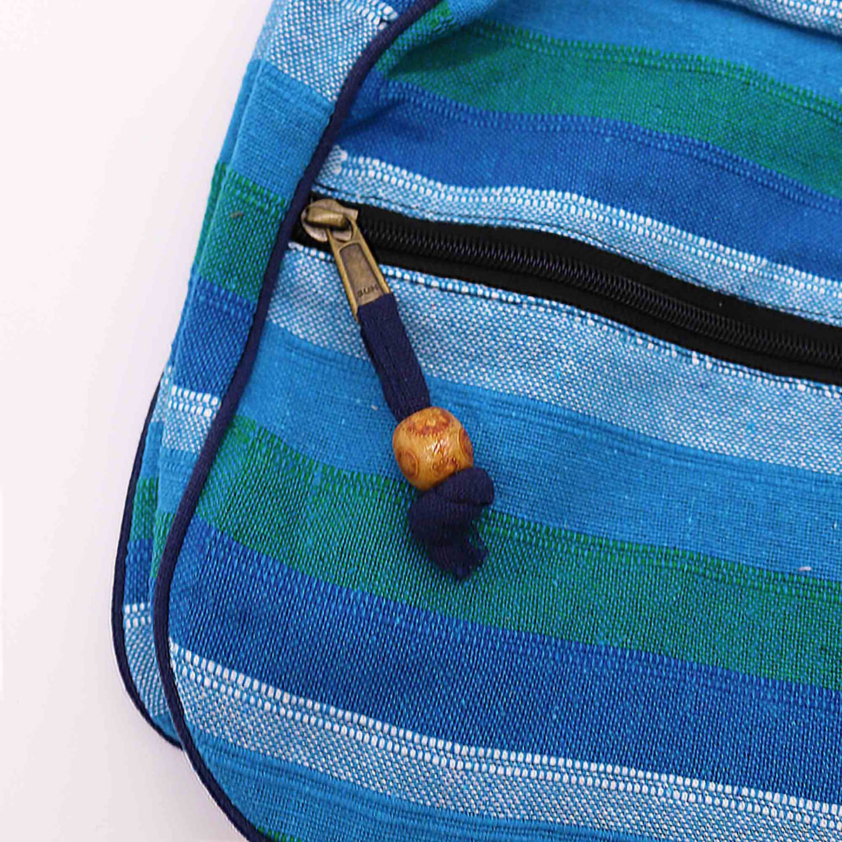 Large Nepal Sling Bag (Adjustable Strap) - Blue Rivers