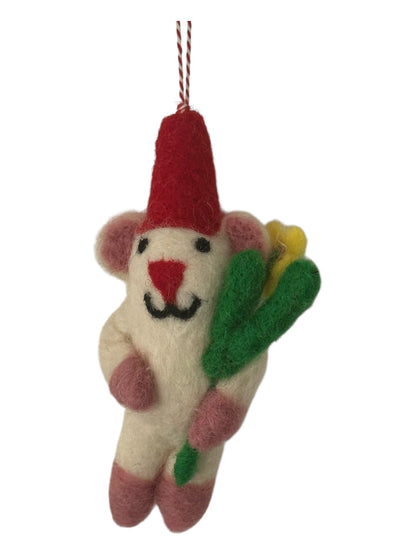 Rosie the Sheep – Felt Flower Holder Ornament