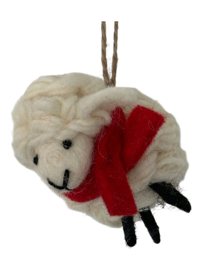 Snowdrop the Sleeping Sheep – Felt Decoration