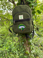 Handmade Himalayan Hemp & Cotton Backpack - Embroidery Mushroom Design (Medium Size)