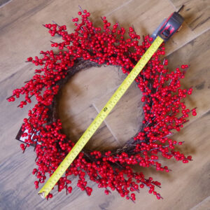 Large Luxury Christmas Red Berry Floristry Wreath (60cm 24″)
