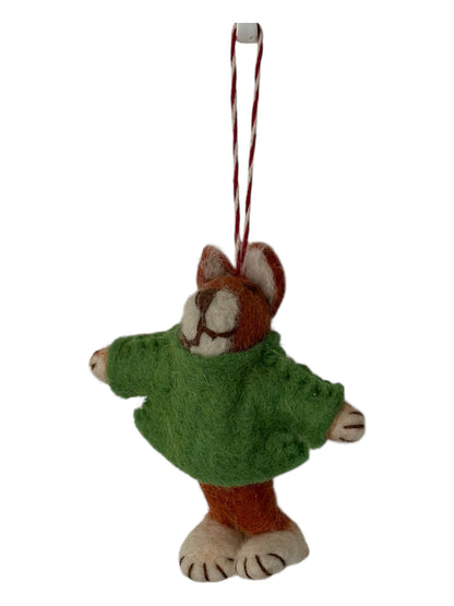 Toby the Teddy – Felt Ornament