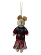 Holly the Teddy in Heart Dress – Felt Ornament