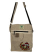 Hemp/Cotton Embroidered Crossbody Shoulder Bag - Mushroom Design