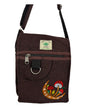 Hemp/Cotton Embroidered Crossbody Shoulder Bag - Mushroom Design
