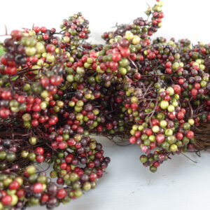 Artificial Hanging Black Berry Wreath (55cm)