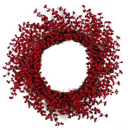 Large Luxury Christmas Red Berry Floristry Wreath (60cm 24″)