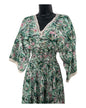 Boho Floral Maxi Dress with Crochet Trim