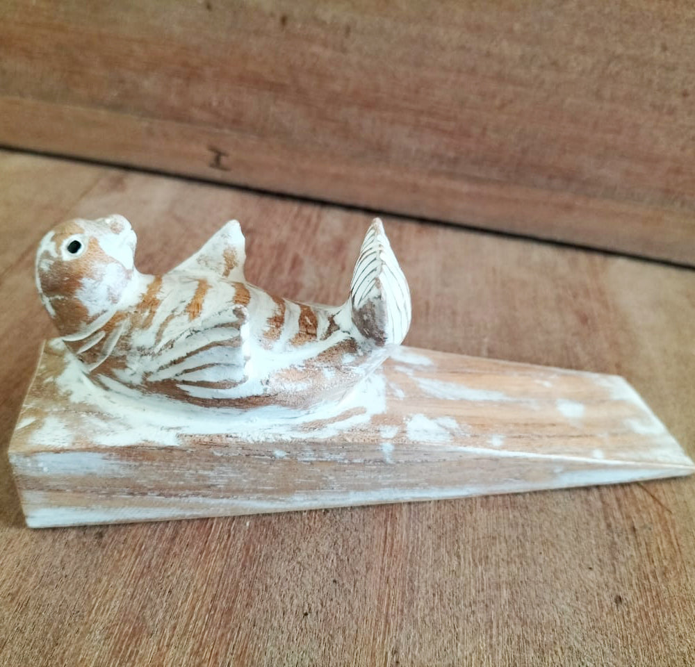 Hand Carved Doorstop