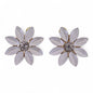 Pearl - Vintage Glass - Flowers - Earrings