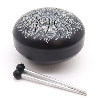 Hapi Drum Om Mandala Engraved - 16cm