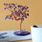 Gemstone Tree - Amethyst on Natural Agate Base (100 stones)