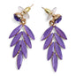 Lavender - Vintage Glass - Faries - Earrings