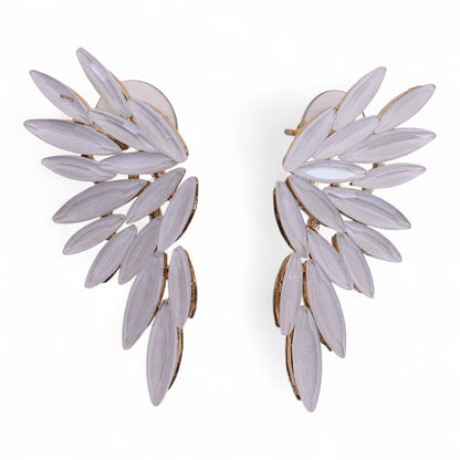 Pearl - Vintage Glass - Angel Wings - Earrings