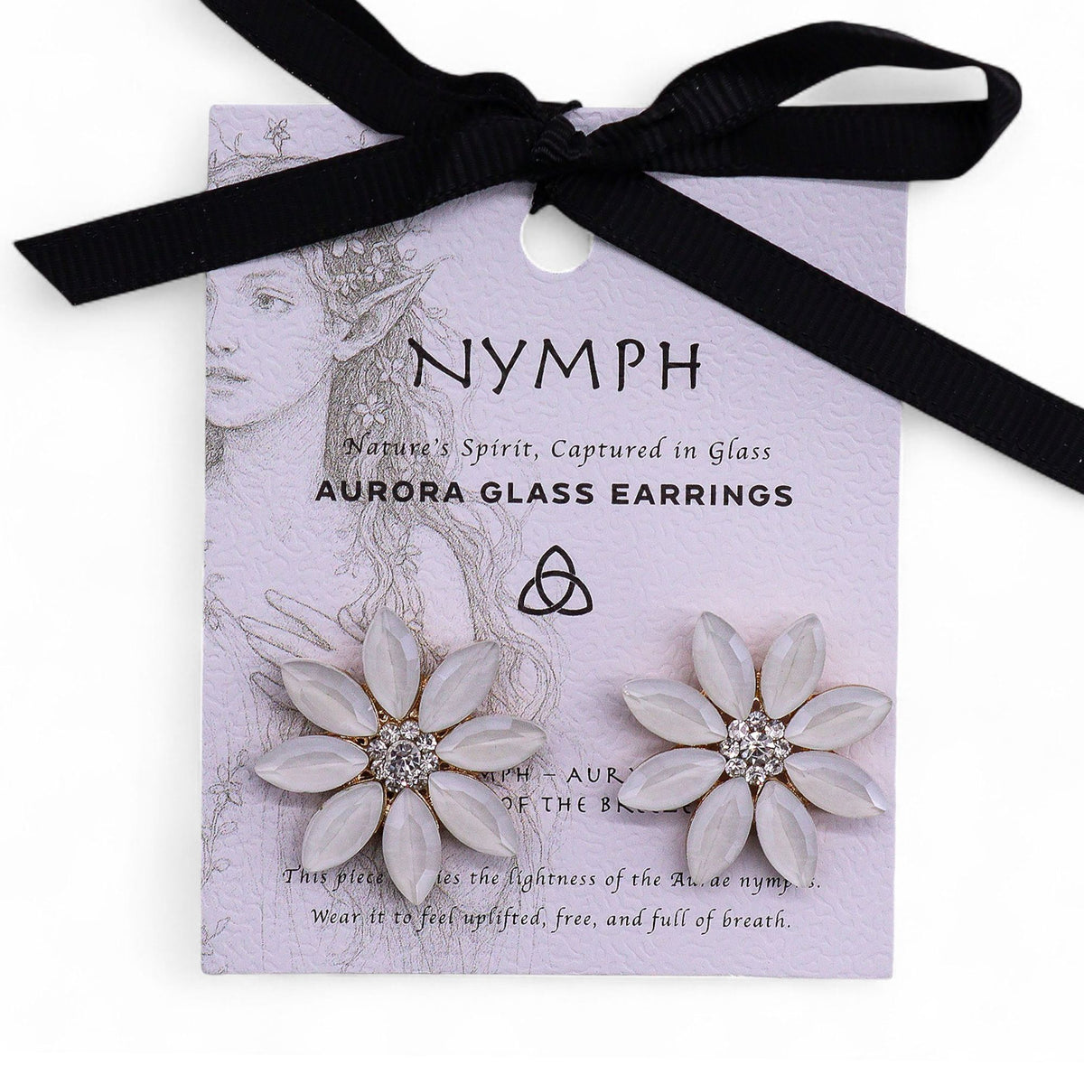 Pearl - Vintage Glass - Flowers - Earrings