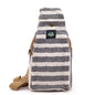 Natural Cotton Cross Body Bag -  Black & White