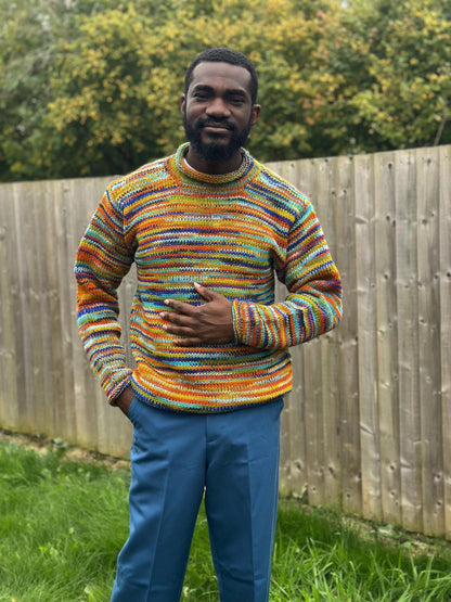 Handmade Organic Wool Knit Sweater - Unisex Winter Pullover