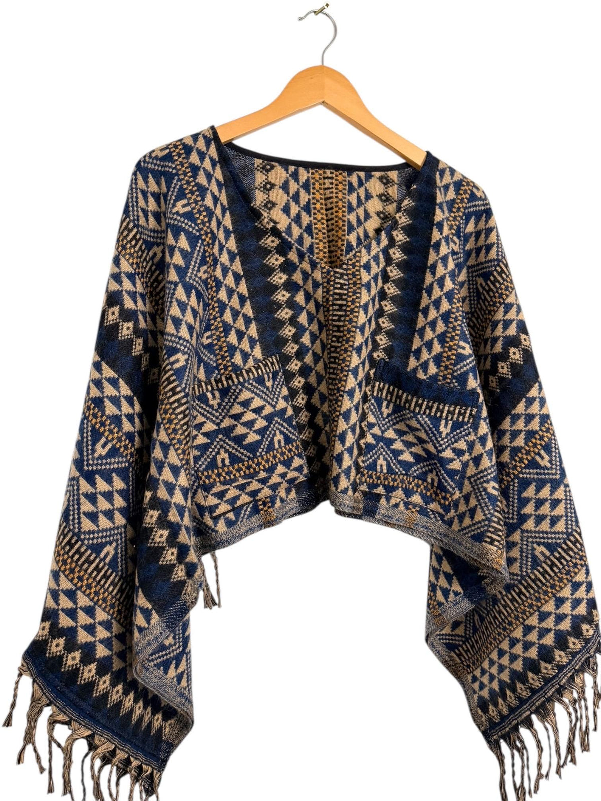 Boho Geometric Blouse | Vegan Cashmilon | Relaxed Fit | Long Sleeve Women Blouse | Hippie Style Top