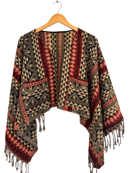 Boho Geometric Blouse | Vegan Cashmilon | Relaxed Fit | Long Sleeve Women Blouse | Hippie Style Top
