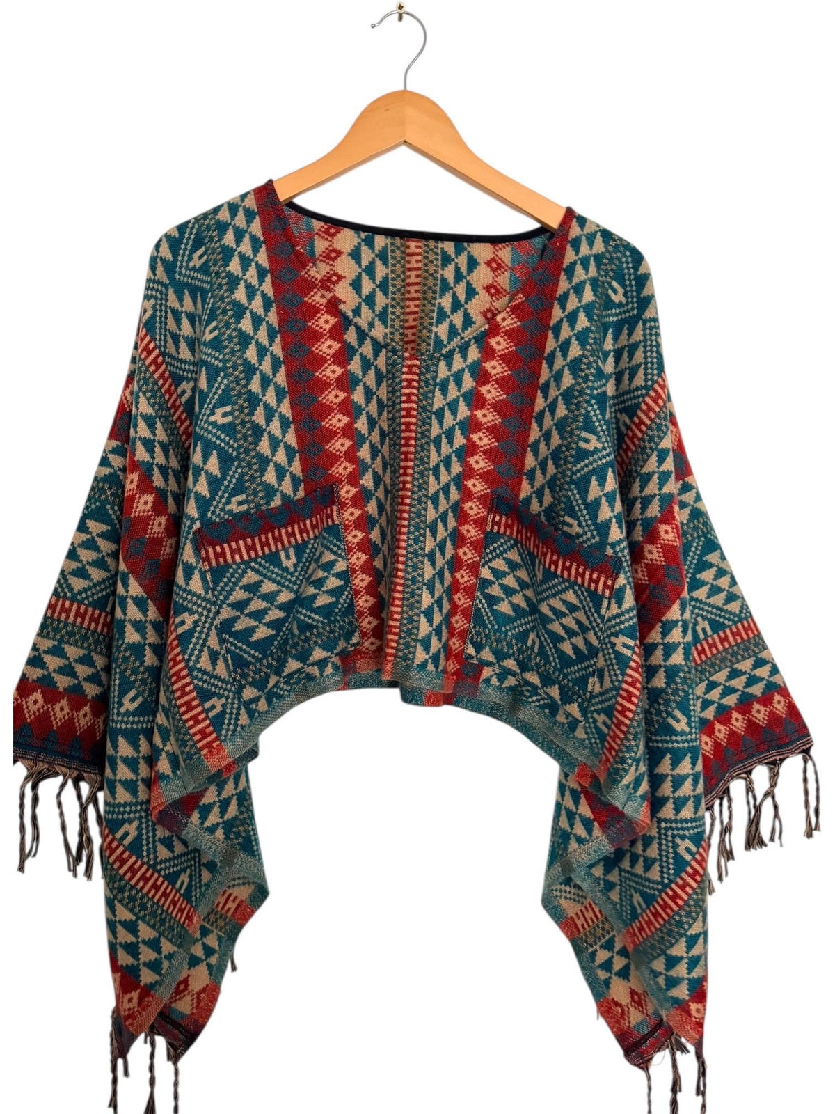 Boho Geometric Blouse | Vegan Cashmilon | Relaxed Fit | Long Sleeve Women Blouse | Hippie Style Top