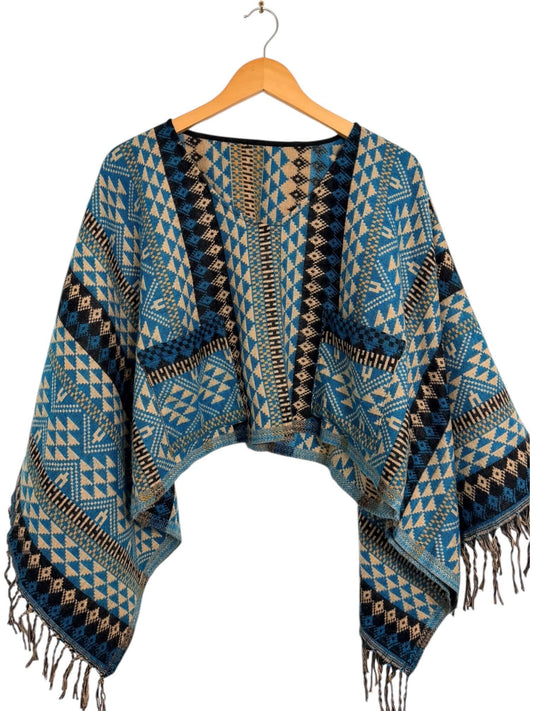 Boho Geometric Blouse | Vegan Cashmilon | Relaxed Fit | Long Sleeve Women Blouse | Hippie Style Top