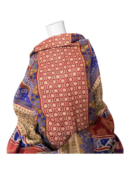 Vegan Cashmelion Blanket Scarf | Oversized Boho Shawl with Tassels