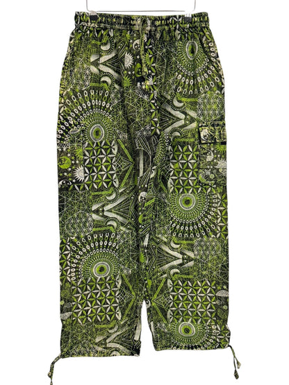 Geometric Cotton Cargo Pants | Handmade Nepal Boho Trousers