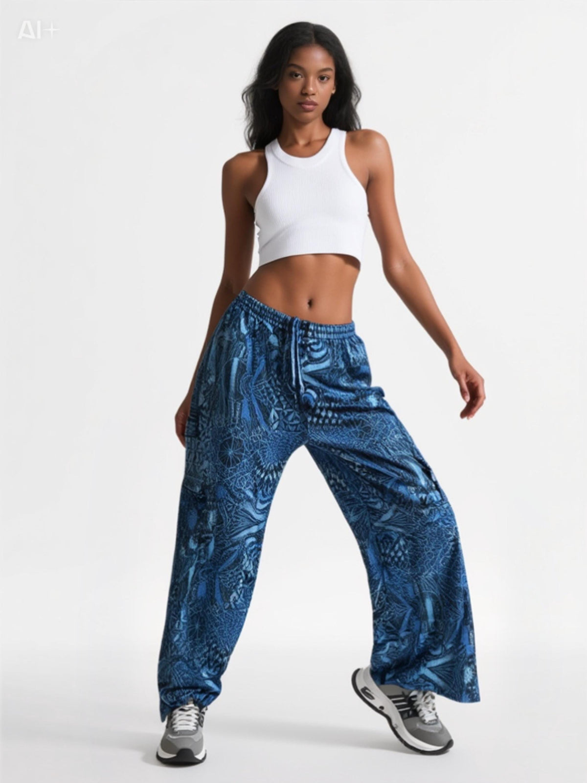 Geometric Cotton Cargo Pants | Handmade Nepal Boho Trousers