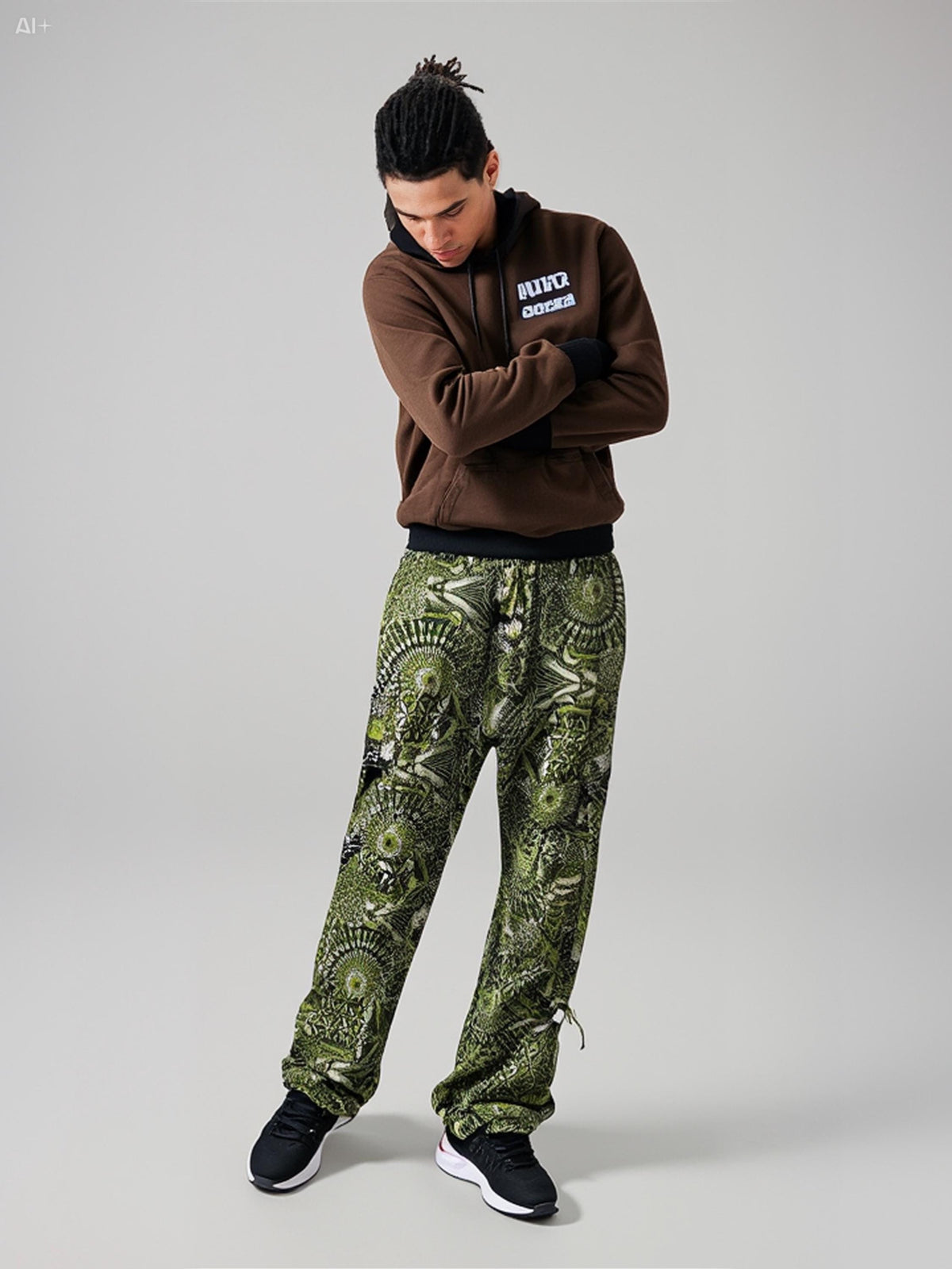 Geometric Cotton Cargo Pants | Handmade Nepal Boho Trousers