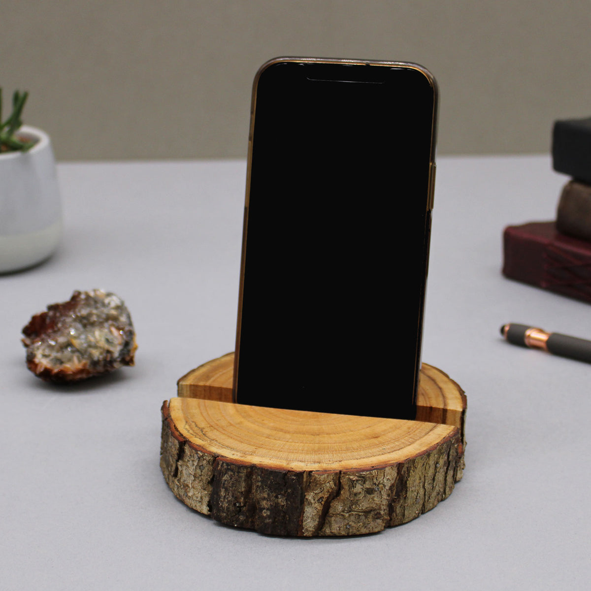 Log Phone Holder