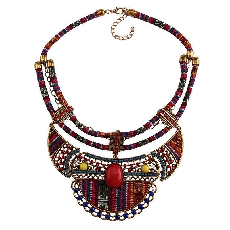 Ethnic Statement Necklace (Nepalese Tibetan Moroccan)