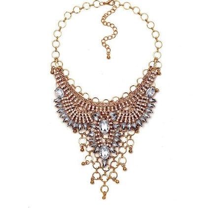 Rhinestone Statement Necklace (Bohemian Style)