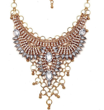 Rhinestone Statement Necklace (Bohemian Style)
