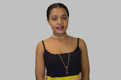 Gold Choker Layered Necklace (Set of 2)