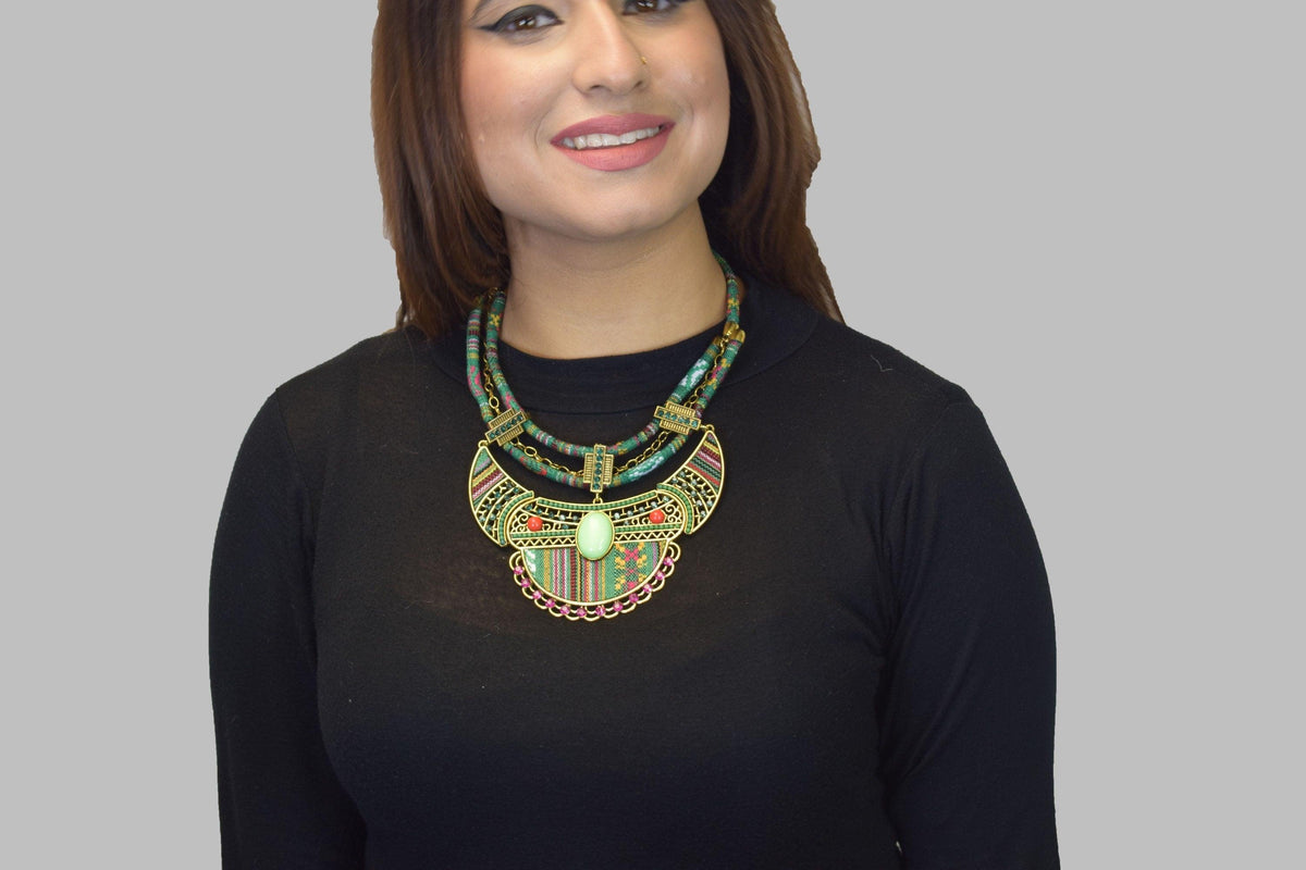 Ethnic Statement Necklace (Nepalese Tibetan Moroccan)