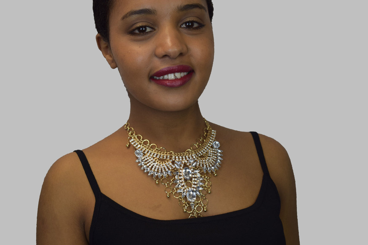 Rhinestone Statement Necklace (Bohemian Style)
