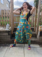 Hippie Tie Dye Harem Dungarees with Pockets (Unisex)