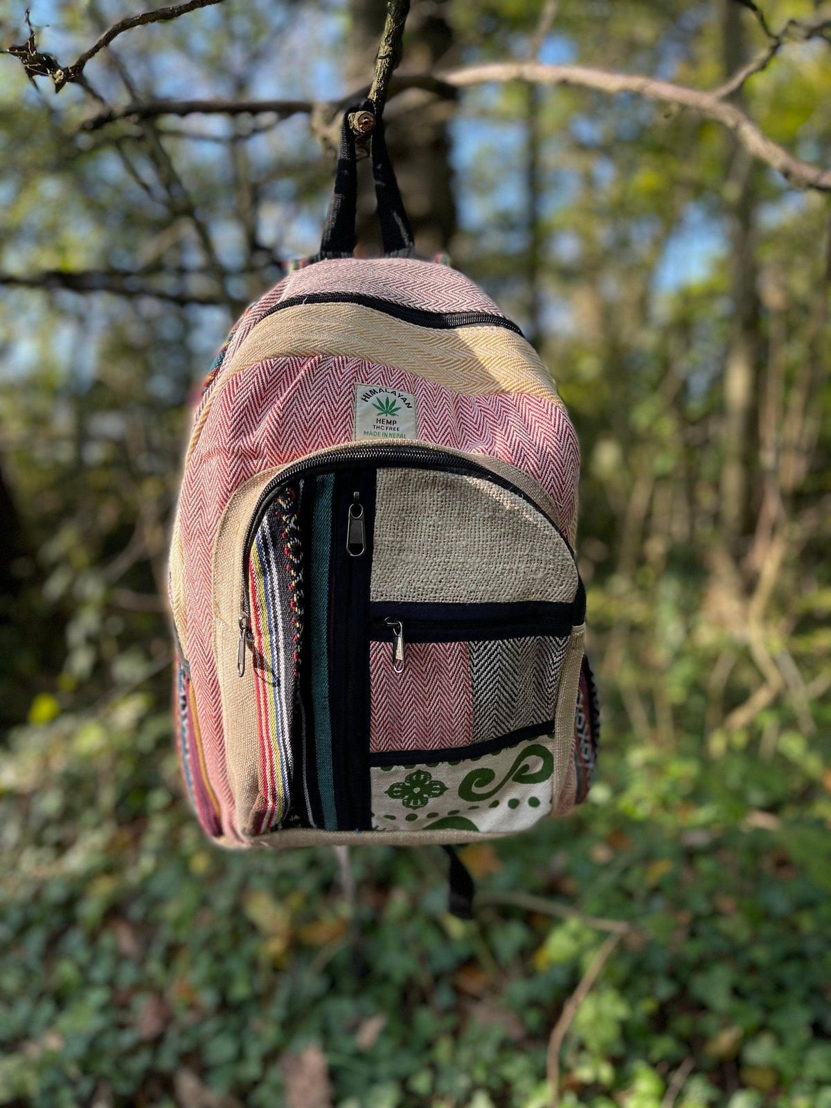 Himalayan Hemp Backpack (Multicolour Striped)