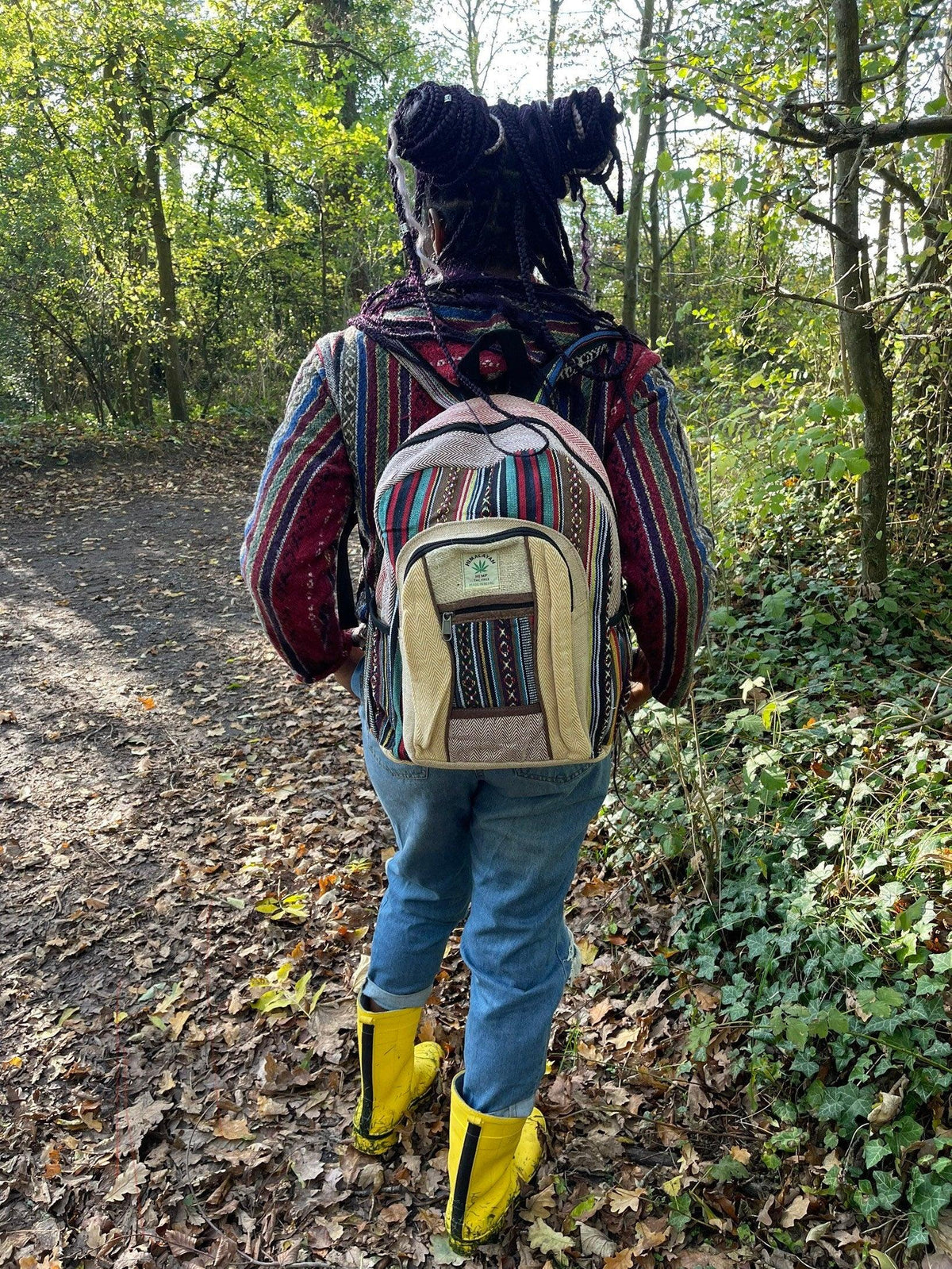 Himalayan Hemp Backpack (Multicolour Striped)